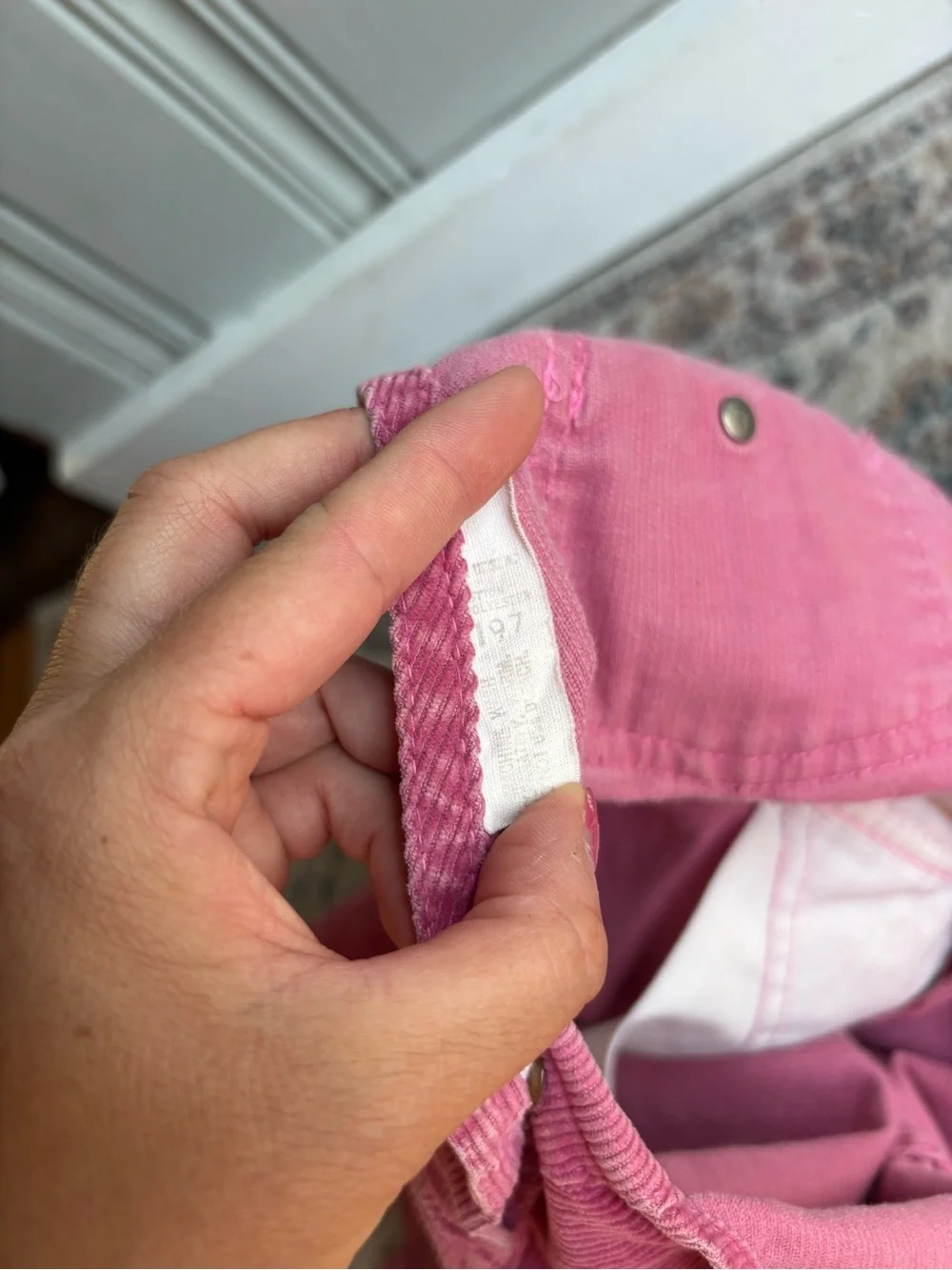 Vintage Girls Pink Corduroy Overall Dress Size 4T